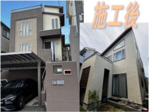 横浜市　外壁・屋根塗装　超低汚染リファイン1000Si-IR　ライトクリーム