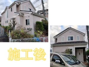 川崎市　外壁塗装　アステックペイント㈱　超低汚染リファイン1000MF-IR　ベビーピンク